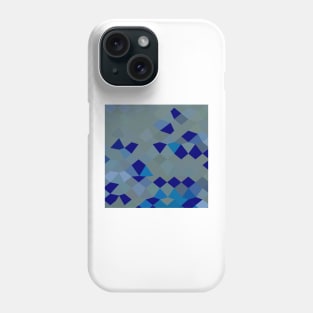 Blue Pigment Abstract Low Polygon Background Phone Case