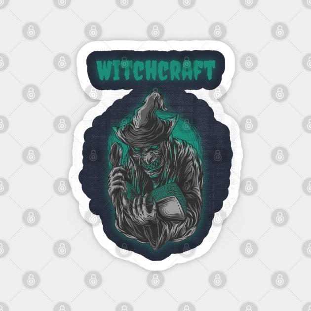 Witchcraft Design Magnet by World upside down