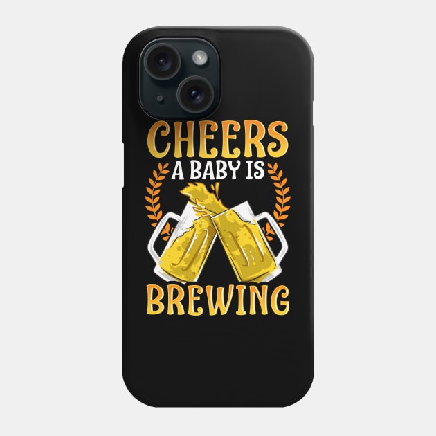 Cheers a baby is brewing | HomeBrewing Gift | Craft Beer Phone Case by Proficient Tees