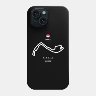 Monaco Circuit with F1 Track Record Phone Case
