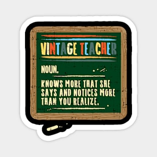 Vintage Teacher Definition Magnet