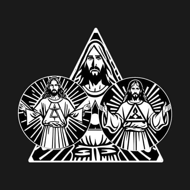 Illuminati Jesus (×3) by Jaymz Weiss Designz