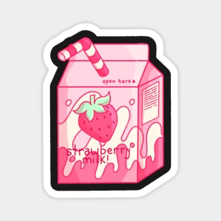 Strawberry Milk Magnet