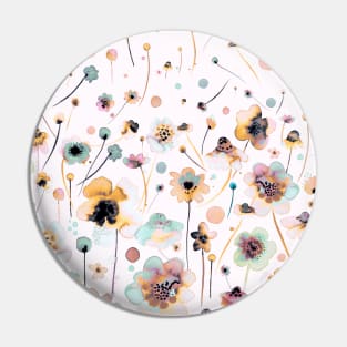 Pocket - INK SOFT FLOWERS SUNSHINE DEGRADE Pin