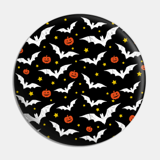 Halloween bats and pumpkins Pin