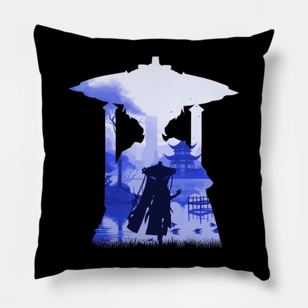 Genshin Impact Scaramouche Pillow by MyRetroArt