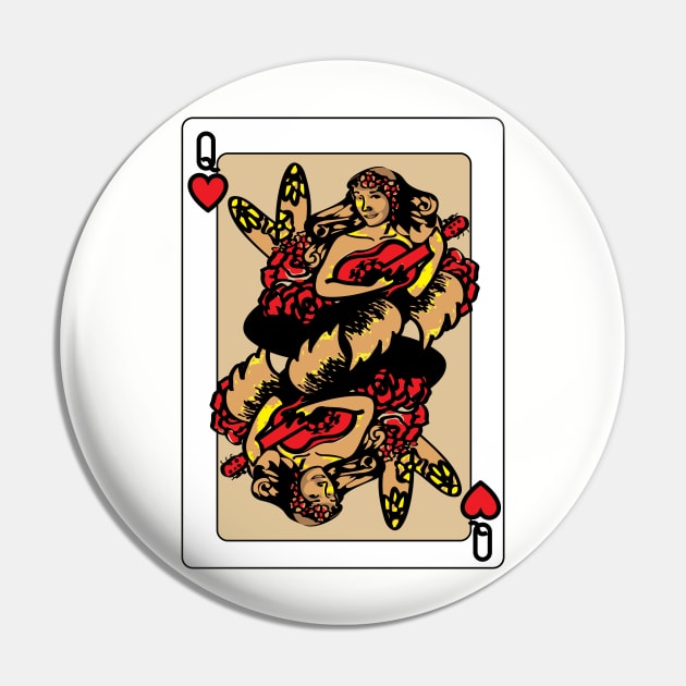 Hula Playing Card Pin by FlanElite