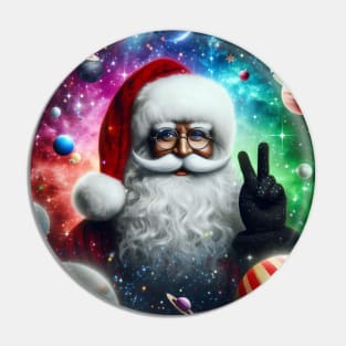 Santa in Space Pin