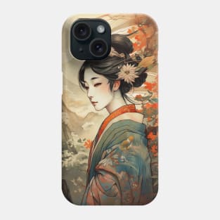 Japanese Lady in Kimono - No.1 Phone Case