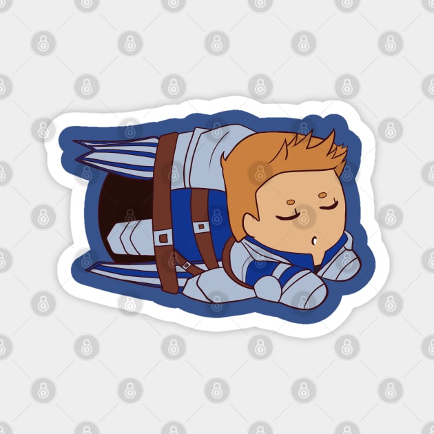 Chibi Warden Alistair Magnet by SapphireAngelBunny