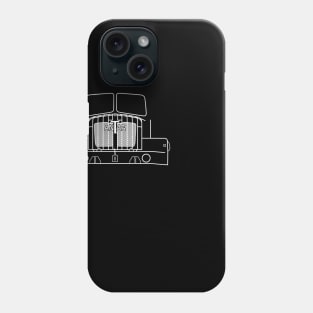 Thornycroft Mighty Antar classic heavy truck outline graphic (white) Phone Case