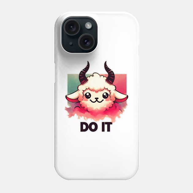 Funny Evil Lamb Quote Do It Phone Case by TomFrontierArt