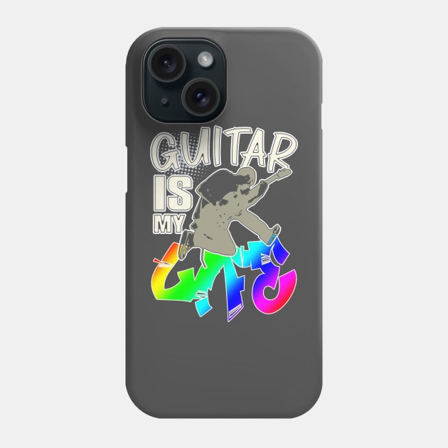 Guitar is my Life: Rock Leap Harmony Phone Case by PopArtyParty