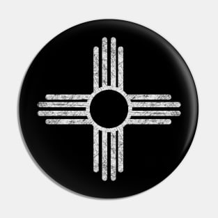 New Mexico State Flag White Pin