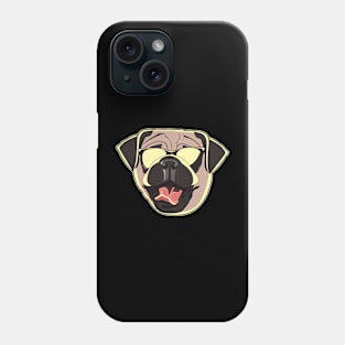 Neon Pug Delight: Vibrant Canine Artwork for Modern Dog Lovers Phone Case