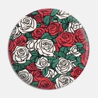 red and white roses Pin