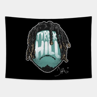 Tyreek Hill Miami Player Silhouette Tapestry