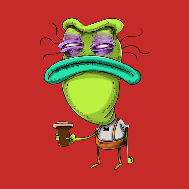 mr big head before coffee by idrawcartoons