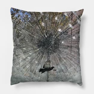 Fountain Water Bird Freedom Design Pillow