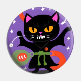 Cat Summoning Football Demon Pin