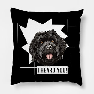 Funny Bouvier des Flandres Dog Owner Humor Pillow