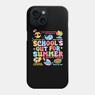 School Out For Summer Last Day Of School Teachers Kids Boy Phone Case