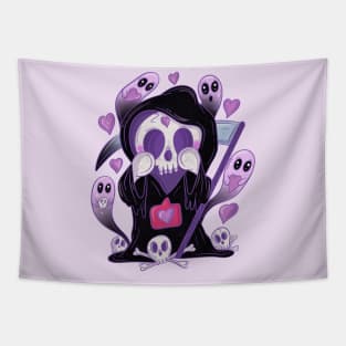 Grim reaper love Tapestry