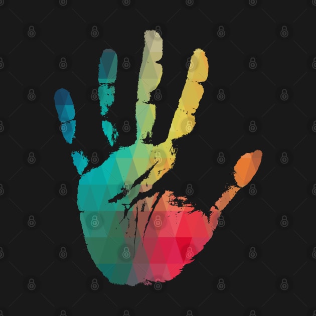 Rainbow color handprint by AdiDsgn