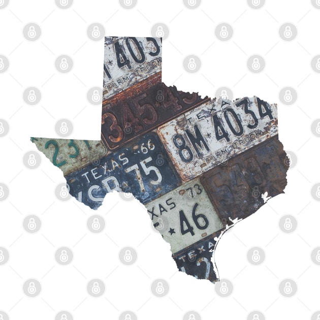 Vintage Texas License Plates by juniperandspruce