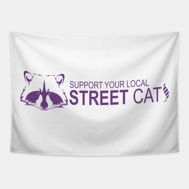 street cats_raccoon2 Tapestry by Alkahfsmart