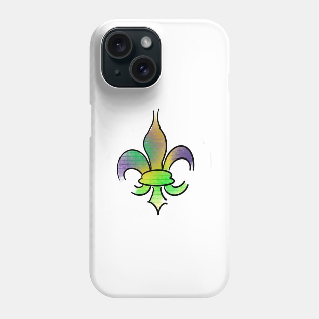 Mardi Gras Fleur De Lis Phone Case by Stephanie Kennedy 