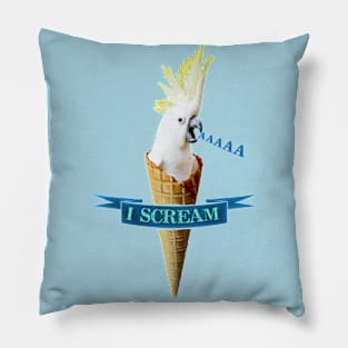 real ice cream cockatoo Pillow