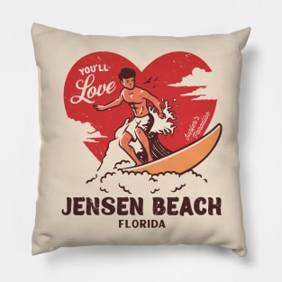 Vintage Surfing You'll Love Jensen Beach, Florida // Retro Surfer's Paradise Pillow