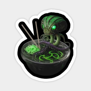 Bowl of Alien Ramen Noodles Magnet