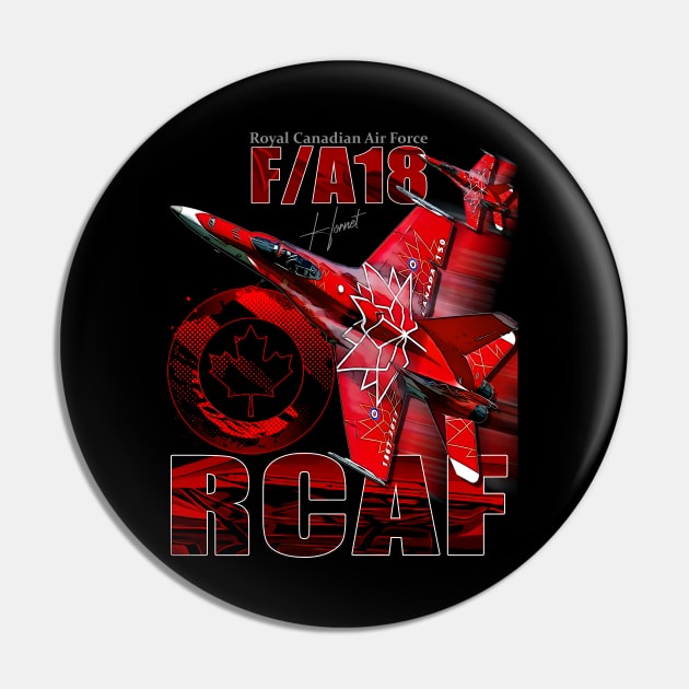 RCAF F18 Hornet Fighterjet Pin by aeroloversclothing