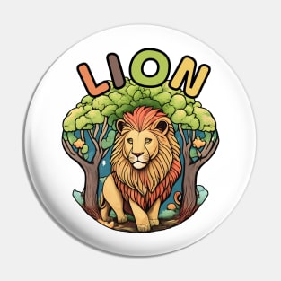 Animal Alphabet - L for Lion Pin