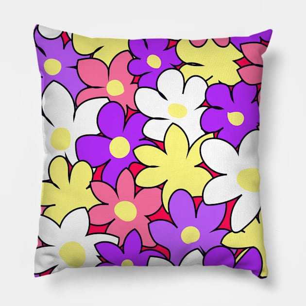 flowers pattern Pillow by monika27