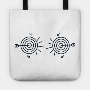 Black target archery design Tote