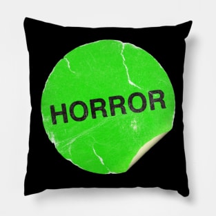 Horror VHS sticker Pillow