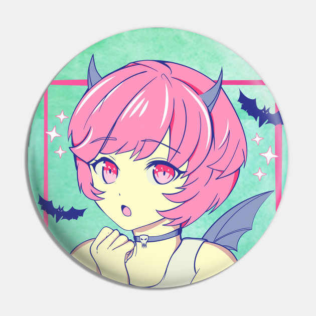 Japanese Anime Girl Punk EVIL - Anime Girls - Pin | TeePublic Japanese Anime Girl Punk EVIL - Anime Girls - Pin | TeePublic