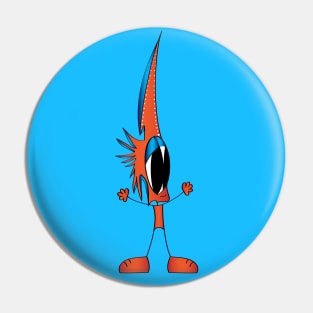 Funny Cartoon Character Pin