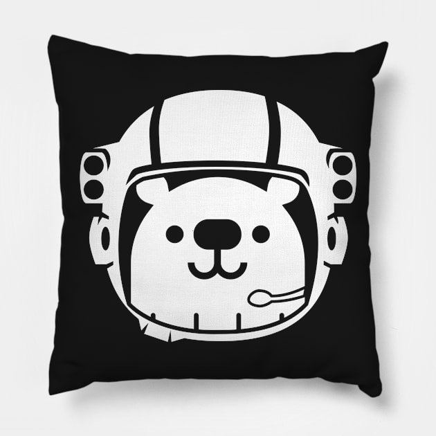 Funny & Cute Space Astronaut Bear Pillow by MeatMan