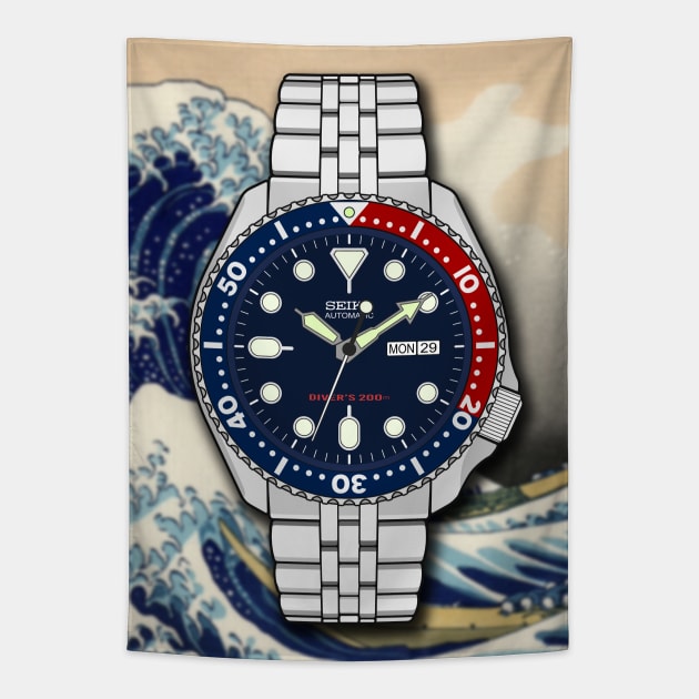 Seiko SKX Diver's Watch Tapestry by HSDESIGNS