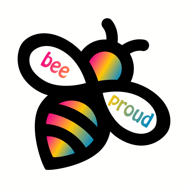 Bee Proud - Pansexual Flag bees by Teamtsunami6