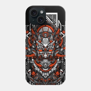 mecha skull head robot Phone Case