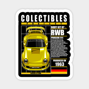 RWB PORSCHE 911 -YELLOW Magnet