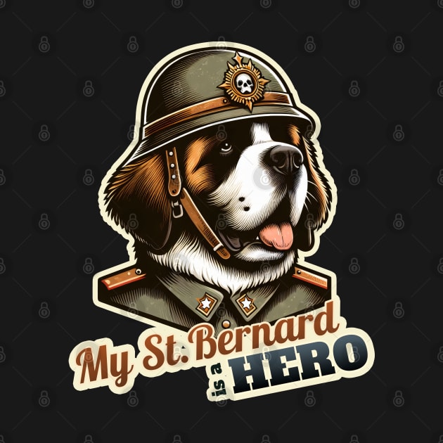 St. Bernard soldier by k9-tee