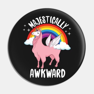 Majestically Awkward Llama Unicorn Pin