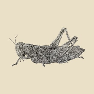 Dotwork Grasshopper Art Print T-Shirt