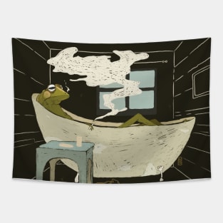 Self Care Frog Tapestry